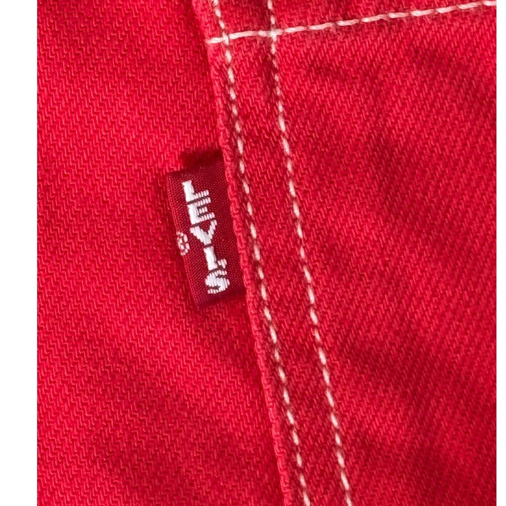 Levi’s Premium 80s Mom Shorts Size 26 Red Button Fly High Rise 4" Inseam - Picture 7 of 10
